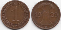 Weimarer Republik 1 Reichspfennig Kupfer -