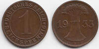 Weimarer Republik 1 Reichspfennig Kupfer -