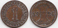 Weimarer Republik 1 Rentenpfennig Kupfer -