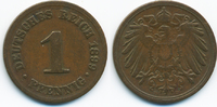 Kaiserreich 1 Pfennig großer Adler - Kupfer -