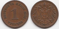 Kaiserreich 1 Pfennig großer Adler - Kupfer -