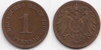 Kaiserreich 1 Pfennig großer Adler - Kupfer -