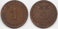 Kaiserreich 1 Pfennig großer Adler - Kupfer -