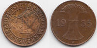 Weimarer Republik 1 Reichspfennig Kupfer -