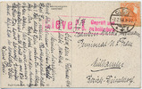 Deutsches Reich Ansichtskarte 7 1/2 Pfennig mit Zensurstempel in Rot <i>Cleve P. K.</i> -