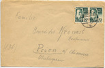 Alliierte Besetzung - Baden 2x 12 Pfennig Brief von 1948 -