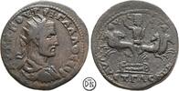 Trebonianus Gallus (251-253) Lokalbronze Augusta (Cilicia), Kaiser in Quadriga, selten -