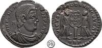 Magnentius (350-353) Maiorina Treveri (Trier), Büste / Zwei Victorien, gutes Portrait, -