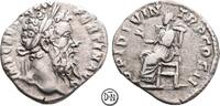 Pertinax (192-193) Denar Roma, Kopf / Ops mit Ähren auf Thron, sehr gutes Portrait, solides Metall, -