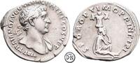 Trajan (98-117) Denar Rom, Büste / Daker vor Tropaeum, seltene Büstenvariante, herrlicher Stil, -