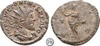 Victorinus (269-271) Antoninianus Treveri, Büste / Pax mit Zweig und Szepter, gutes Portrait, -
