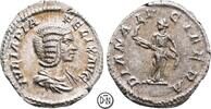 Iulia Domna (193-217) Denar Roma, Büste / Diana Lucifera, feines Portrait, leicht getönt, -