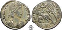 Constantius II (337-361) Maiorina Cyzicus, Büste / Reitersturzszene, schöne Patina, -