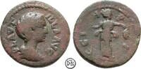 Plautilla (202-205/211) Lokalbronze Parium (Mysia), Büste / Gottheit mit Harpa und Kopf, erstes bekanntes Exemplar, -