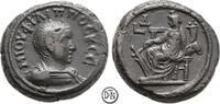 Philippus II (247-249) Billon-Tetradrachme Alexandria (Aegyptus), Büste / Tyche mit Ruder und Füllhorn auf Thron, -