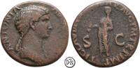 Antonia Minor (36 v.-37 n. Chr.) Dupondius Roma, Büste / Claudius als Pontifex Maximus, -