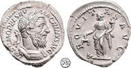 Macrinus (217-218) Denar Roma, Büste / Aequitas mit Waage und Füllhorn, gutes Portrait -