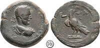 Macrinus (217-218) Lokalbronze (Diobol) Alexandria, Büste / Adler, äußerst selten, 2. bekanntes Exemplar, -