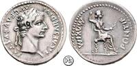 Tiberius (14-37) Denar Lugdunum, Kopf / Livia auf Thron, gut zentriertes Exemplar mit feiner Tönung, -
