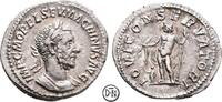 Macrinus (217-218) Denar Roma, Büste / Jupiter und Kaiser, herrliches Portrait, feine Tönung, -