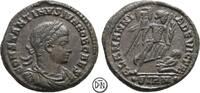 Constantinus II Caesar (317-337) Follis Sirmium, Büste / ALAMANNIA DEVICTA, Sieg über die Alemannen, interessant, -