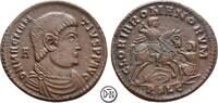 Magnentius (350-353) Maiorina Lugdunum, Büste / Kaiser im Kampf, gute Erhaltung, feine Details, -