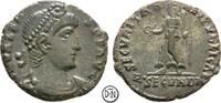 Valens (364-378) AE 3 Roma, Büste / Victoria, R SECVNDA für die zweite Offizin, interessant und selten -