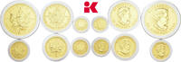 KANADA Set von 50, 20, 10, 5, 1 Dollars und 50 Cents Auflage: 839 Exemplare. Elizabeth II., 1952-2022. -