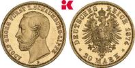 SCHAUMBURG-LIPPE 20 Mark R. Auflage: 3.000 Exemplare. Prachtexemplar. Adolf Georg, 1860-1893. -