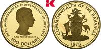 BAHAMAS 100 Dollars 1978. Elizabeth II, 1952-2022. Prachtexemplar von polierten Stempeln, CH UNC