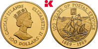 CAYMAN ISLANDS 100 Dollars 1989. Auflage: 93 Exemplare. Elizabeth II, 1952-2022. Proof