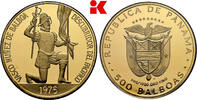 PANAMA 500 Balboas 1975, Republik. Proof im Originaletui mit Zertifikat