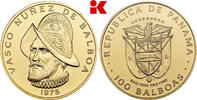 PANAMA 100 Balboas 1975. Republik. Stempelglanz, im Originalblister 1095,00 EUR  Excl. 9,90 EUR Verzending