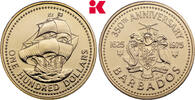BARBADOS 100 Dollars 1975 Elisabeth II. seit 1966. Stempelglanz, im Orig... 995,00 EUR  Excl. 9,90 EUR Verzending