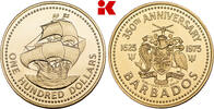 BARBADOS 100 Dollars 1975 Elisabeth II. seit 1966. Polierte Platte im Or... 995,00 EUR  Excl. 9,90 EUR Verzending