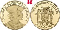 JAMAIKA 100 Dollars 1975. Elizabeth II, 1952-2022. Polierte Platte im Or... 1245,00 EUR  Excl. 9,90 EUR Verzending