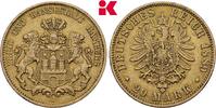 HAMBURG 20 Mark 1889. Freie und Hansestadt. Fast vorz&uuml;glich 1995,00 EUR  Excl. 9,90 EUR Verzending