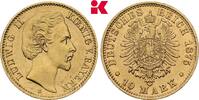 BAYERN 10 Mark 1875. Ludwig II., 1864-1886. Vorz&uuml;glich + 995,00 EUR  Excl. 9,90 EUR Verzending