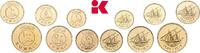 KUWAIT Satz von 100, 50, 20, 10, 5 und 1 Fils 1987. Jabir Ibn Ahmad, 197... 5895,00 EUR  Excl. 9,90 EUR Verzending