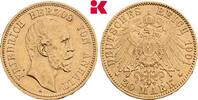 ANHALT 20 Mark 1901. A. Friedrich I., 1871-1904. Vorz&uuml;glich 2795,00 EUR  Excl. 9,90 EUR Verzending