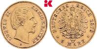 BAYERN 5 Mark 1878. D Ludwig II., 1864-1886. Vorz&uuml;glich + 1275,00 EUR  Excl. 9,90 EUR Verzending