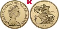 GROSSBRITANNIEN / IRLAND 5 Pounds 1981, Royal Mint Elizabeth II, 1952-20... 5745,00 EUR  Excl. 9,90 EUR Verzending