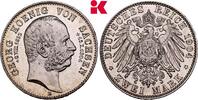 SACHSEN 2 Mark 1904. Georg, 1902-1904. Vorz&uuml;glich-Stempelglanz 125,00 EUR  Excl. 9,90 EUR Verzending