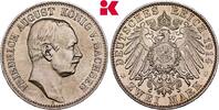 SACHSEN 2 Mark 1914. Friedrich August III., 1904-1918. Vorz&uuml;glich-Stempe... 175,00 EUR  Excl. 9,90 EUR Verzending