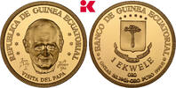 &Auml;QUATORIAL GUINEA 1 Ekuele 1982. Republik seit 1968. Polierte Platte im ... 8595,00 EUR  Excl. 9,90 EUR Verzending