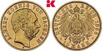 SACHSEN 10 Mark 1896. Albert, 1873-1902. Vorz&uuml;glich 745,00 EUR  Excl. 9,90 EUR Verzending