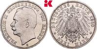 BADEN 3 Mark 1910. Friedrich II., 1907-1918. Vorz&uuml;glich-Stempelglanz 125,00 EUR  Excl. 9,90 EUR Verzending