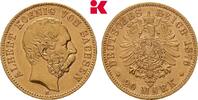 SACHSEN 20 Mark 1876. Albert, 1873-1902. Fast vorz&uuml;glich 1125,00 EUR  Excl. 9,90 EUR Verzending