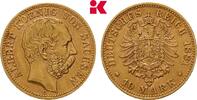 SACHSEN 10 Mark 1881. Albert, 1873-1902. Fast vorz&uuml;glich 675,00 EUR  Excl. 9,90 EUR Verzending