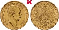 SACHSEN 10 Mark 1910. Friedrich August III., 1904-1918. Vorz&uuml;glich-Stemp... 825,00 EUR  Excl. 9,90 EUR Verzending